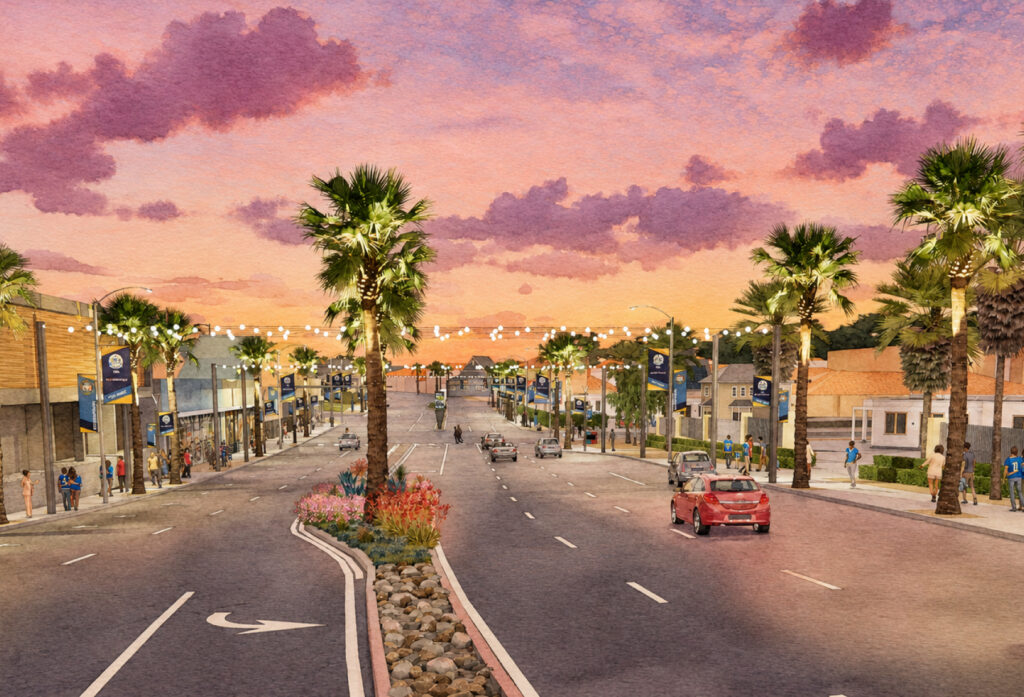 ITC Plan Gallery-012 Manchester View Evening Watercolor Rendering